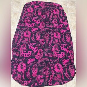 MONSTER HIGH Pink and Black TWIN Fitted Bed Sheet by Mattel